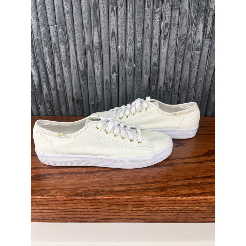 Keds Triple Kick Glow In The Dark Animal Print Sneakers Womens 7.5 WF65958 Cream